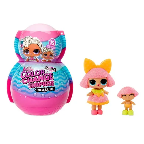 MGA 580614EUC L.O.L. Surprise Color Change 2-in-1 Me & My Doll + Lil Sister NEU