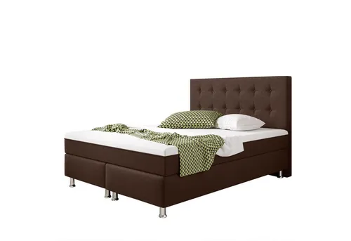 inter Boxspringbett Köln Plus 140x200 cm mit Topper-Optik - Erleben Sie unvergleichlichen Schlafkomfort mit dem Boxspringbett Köln Plus. Die Kombination aus Taschenfederkernmatratze und Holzrundgestellen sorgt für optimale Körperanpassung und Druckentlastung. Ideal für erholsame Nächte!