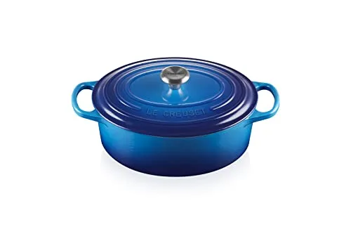 Le Creuset Signature Gusseisen-Bräter Ø 27 cm - Ovaler Gusseisen-Bräter für alle Herdarten, ideal zum Garen und Servieren. Energieeffiziente Wärmeverteilung und kratzfeste Innenemaillierung für müheloses Reinigen.