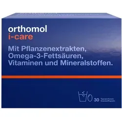 Orthomol I-Care 30 ST - Nahrungsergänzungsmittel mit wertvollen Omega-3-Fettsäuren, Vitaminen und sekundären Pflanzenstoffen zur Unterstützung des Immunsystems und der allgemeinen Vitalität.