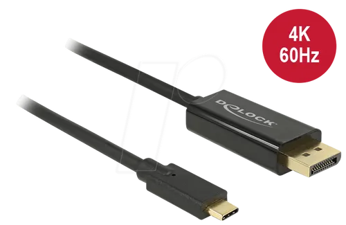 DELOCK 85257 - USB C Stecker auf DP Stecker, DP Alt Mode, 3 m