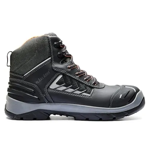 Blakläder ELITE Sicherheitsstiefel S3 - Schwarz, Größe 42 (UK 8) - Arbeitsschuhe mit höchstem Schutz und Komfort. Robuste Sicherheitsstiefel aus hochwertigem Leder mit reflektierenden Flächen für bessere Sichtbarkeit.