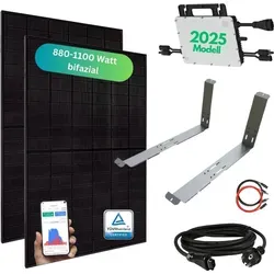 MyCarport Balkonkraftwerk 880+ Watt – Premium transparent Variante