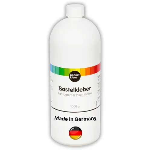 perfect ideaz Bastelkleber 1000g transparent PVA lösungsmittelfrei ungiftig klar