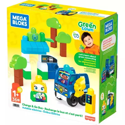 Mega Bloks Green Town. HDX90 Ekoautobus, 36 elementów Mega Bloks 194735034543