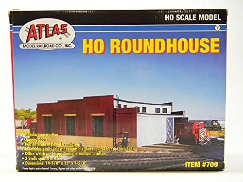 Roundhouse 3-Stall Kit HO Scale Atlas Trains