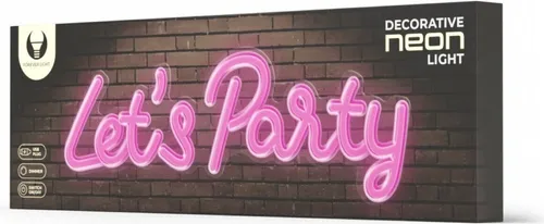Neon PLEXI LED LET'S PARTY pink FPNE20 Forever Light Dekorative Beleuchtung zum Aufhängen