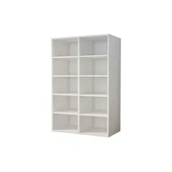 VCM Holz Schuhregal - Schuhkommode für 10 Paar Schuhe - Schuhschrank in Weiß, ideal für platzsparende Aufbewahrung mit 10 Fächern. Maße ca. H. 84 x B. 55 x T. 30 cm, perfekt für jeden Flur.