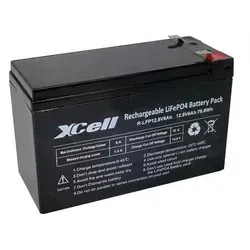 XCELL LFP126 LiFePO4 Akku mit 12 V und 6 Ah