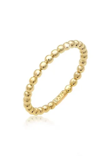 Elli Premium Fingerring Dots Kugel Design aus 375 Gelbgold von Elli