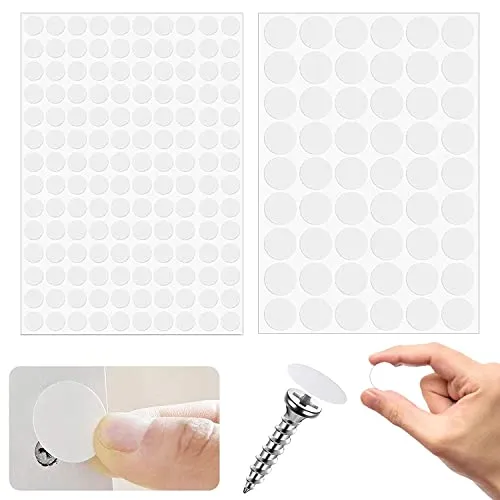 Stück Schraubenabdeckung Selbstklebend Weiß, Ø12mm, Ø21mm Selbstklebende Schrauben Abdeckkappen wasserdichte Schraubenloch Aufkleber für Wandschränke Schreibtische Schrauben Möbel Reparaturen 194