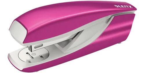 Leitz Heftgerät WOW Serie, Pink - Hefter für bis zu 30 Blatt, mit patentierter Direct Impact Technology für leichtes und präzises Heften. Inklusive 200 Heftklammern, ideal für Büro, Schule und Zuhause.