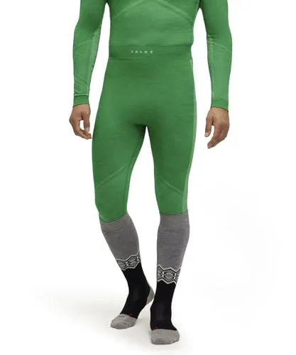 FALKE Herren Baselayer-Hose Wool-Tech 3/4 M - Schnelltrocknend für Outdoor-Aktivitäten - Wanderhosen aus atmungsaktiver, geruchshemmender Wolle mit feuchtigkeitsableitender 2-Lagen-Konstruktion. Ideal für kalte Temperaturen, bietet Komfort und Performance bei Skifahren, Wandern und Langlauf.
