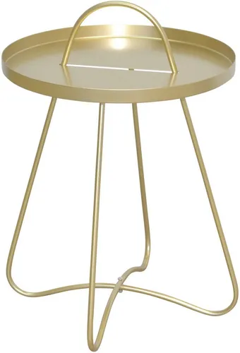 Mid.you Beistelltisch in Gold, rund, Metall