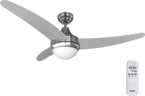 Deckenventilator mit Lampe EDM 33804 Egeo Silberfarben 60 W