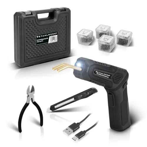STAHLWERK Kunststoff Reparatur Set mit Akku-Kunststoff-Schweißgerät