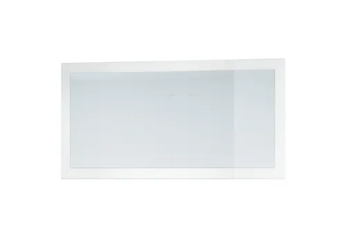 Vladon Wandspiegel Lima V2 – Moderner Wandspiegel in Weiß Hochglanz (110 x 52 cm) - Der elegante Wandspiegel Lima mit modernem Rahmen ist ideal für Diele, Schlafzimmer oder Bad. Er überzeugt durch sein pflegeleichtes Design und die Möglichkeit der flexiblen Aufhängung. Hergestellt in Deutschland.