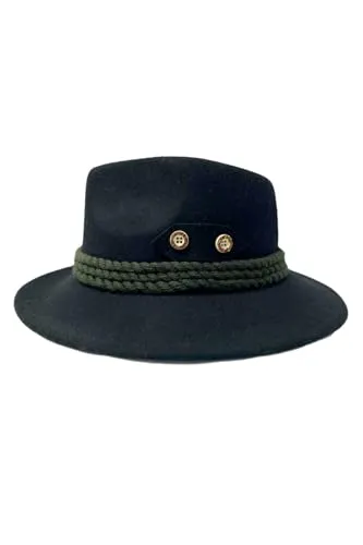 Edelnice Trachtenhut 56 cm - Hochwertiger Trachtenhut aus 100% Wolle in Größe 56 cm, ideal für festliche Anlässe und traditionelle Veranstaltungen.