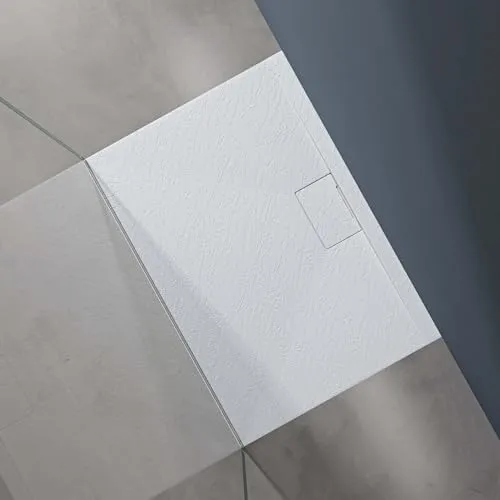 doporro Duschtasse Duschwanne 70x100x3 flach Mineralguss - Duschkabinen & -wände, elegante Duschwanne aus Mineralguss mit integrierten DIN-Anschlüssen für bodengleiche Montage und antirutsch Oberfläche für mehr Sicherheit.