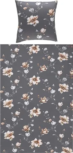 REDBEST Bettwäsche Single-Jersey anthrazit Größe 1x 155x220 cm + 1x 80x80 cm