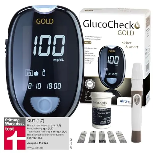 GlucoCheck Gold Blutzuckermessgerät Set