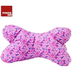 POWER INN® Leseknochen | Rosa mit Muster | Nackenkissen | Reisekissen