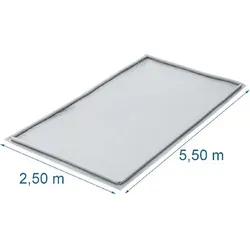 Vorzeltboden mit aufblasbarem Rand 2,5 x 5,5 Meter Überschwemmungsschutz Schutzplane für Vorzelt Teppich 4x6m – Zeltunterlage als Abdeckplane Gewebeplane Camping für Wohnwagen Vorzeltteppiche 2025