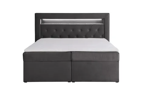 AN FURNITURE STORE Boxbett LUI GOLD mit Matratze und Stauraum - Stylisches Boxbett mit 20 cm hoher Matratze und praktischem Bettkasten. Komfortabel und platzsparend – ideal für ein modernes Schlafzimmer. Der abnehmbare Bezug ist pflegeleicht und allergikerfreundlich.