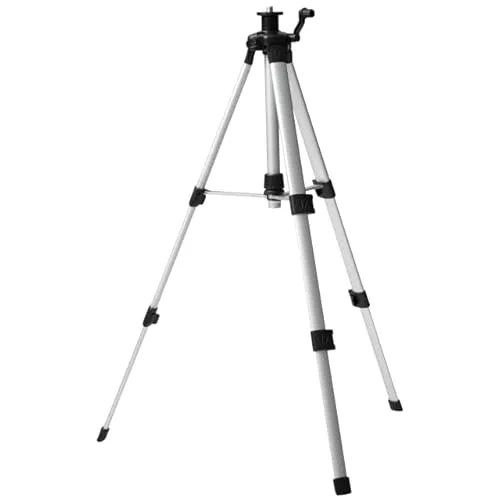 STROXX Tripod Premium Stativ 1,5m - Leicht und Stabil für Lasergeräte - Stativ für Laser und Nivelliergeräte, bis 1,5m höhenverstellbar mit Neigungsfunktion, leichte Aluminium-Konstruktion und praktische Tragetasche für einfachen Transport.