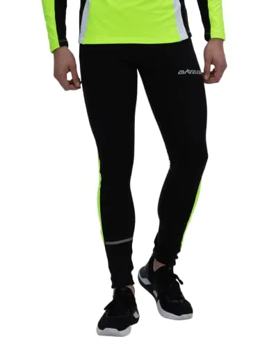 Airtracks Herren Thermo Laufhose Lang - Winter Running Tight - Schwarz - S - Die Airtracks Herren Thermo Laufhose Lang bietet optimale Wärme und Atmungsaktivität. Ideal für kalte Winterläufe, mit reflektierenden Elementen für bessere Sichtbarkeit und einem bequemen, flexiblen Sitz.