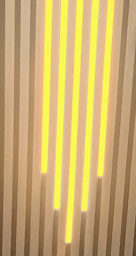 XENON LED Dekolicht 4528 LED Leuchten Mix Kunstst. Schiene sw 50-60-70-60-50cm Gelb, Xenon / Gelb