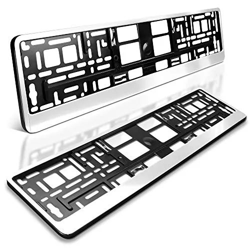 schildEVO 2 Kennzeichenhalter | Weiss | Leichter Glanz | Nummernschildhalter | Kennzeichen-Halterung | DHL-Versand