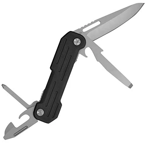 CAMILLUS Pocket Block Taschenmesser, 6,4 cm Klinge, 420 Stahl, 5 Funktionen, Dosenöffner, Flaschenöffner, Schraubendreher, Titanium Bonded
