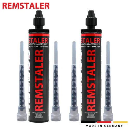 2x Verbundmörtel / Injektionsmörtel / Montagemörtel 300ml - inkl. 4 Mischer