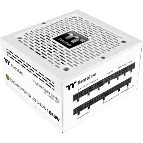Toughpower GF A3 Snow 1050W - PC-Netzteil, 1050 Watt Leistung, 1x 12VHPWR, 5x PCIe, effizientes Kabel-Management für optimierte Luftzirkulation