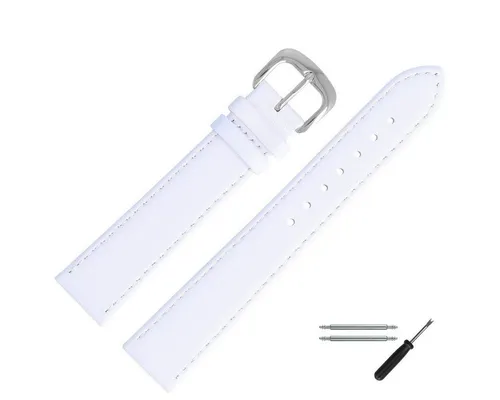 MARBURGER Uhrenarmband 20mm Leder - Hochwertiges 20mm Uhrenarmband aus weichem Rindsleder, verjüngend mit glatter Oberfläche. Ideal für stilvolle Uhren und bietet optimalen Tragekomfort.