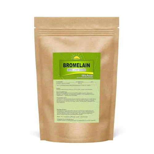 Bromelain Pulver 2.500 GDU/g, ohne Zusatzstoffe, 100 g, frei dosierbar