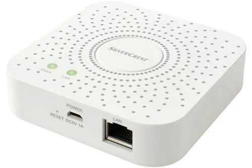 Silvercrest Gateway Zigbee Smart Home Brücke SGWZ 1 A1 - Bewegungsmelder mit App-Steuerung, verbindet mühelos Ihre Smart Home Geräte für eine einfache und effiziente Kontrolle.