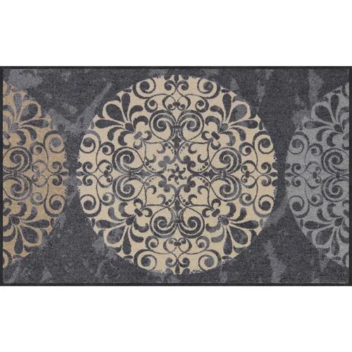 Salonloewe Fliesenkreise Fußmatte waschbar 75x120 cm - Tür- & Bodenmatten, waschmaschinengeeignet und ideal für Innen- und Außenbereiche, sorgt für Sauberkeit und Stil im Flur oder Diele.