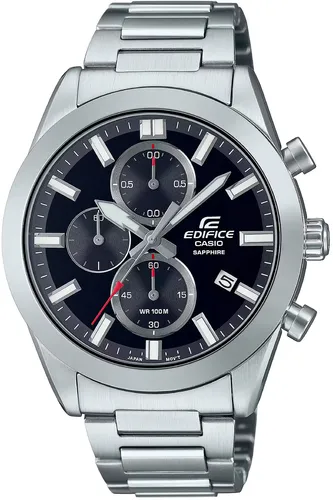 Casio Efb-710d-1avuef Uhr Herren Analog Edelstahl Chronograph - Armbanduhren mit 100 m Wasserdichtigkeit, kratzfestem Saphirglas und stilvollem Design für den aktiven Herren.