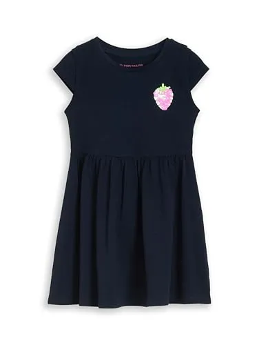 TOM TAILOR Mädchen Kleid mit Erdbeer-Motiv in blau von Tom Tailor