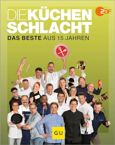 Die Küchenschlacht: Das Beste aus 15 Jahren (Promikochbücher) - Bühnen - Entdecken Sie die besten Rezepte aus 15 Jahren Küchenschlacht, präsentiert von Promiköchen für kreative Kochabende.