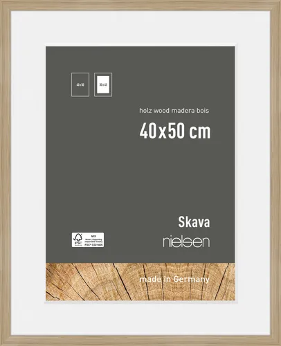 Bilderrahmen SKAVA 40x50 cm - Brauner Fotorahmen aus Holz - Bilder & Drucke - Hochwertiger Holzrahmen in Braun, ideal für Ihre Lieblingsfotos und Kunstwerke, verleiht jedem Raum eine stilvolle Note.