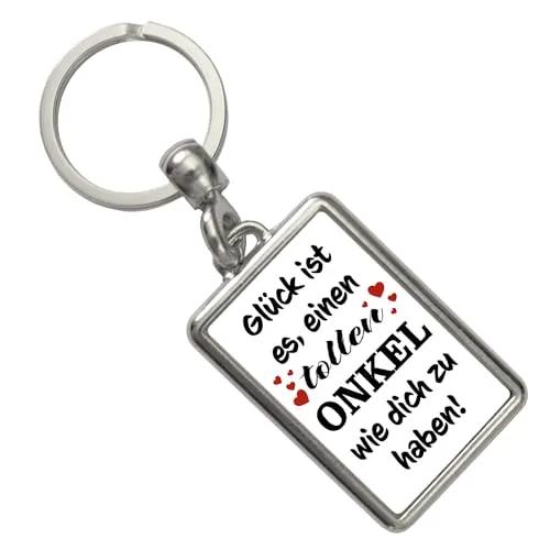 speecheese Toller Onkel Glück Schlüsselanhänger als kleiner Glücksbringer und liebevolle Überraschung zum Vatertag oder Weihnachten bester Onkel der Welt