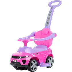 moovkee Rutschauto ab 1 Jahr – Stabiler und sicherer Rutscher für Kinder bis 25 kg mit Kippsperre und Gummirädern – leises Baby Car für drin... - Rosa