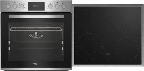 Beko Einbau-Geräte-Set BBUM12322X - Einbau-Geräte-Set für Backöfen, energieeffizient mit der Klasse A und einem großzügigen Innenraum von 72 Litern für vielseitiges Kochen.
