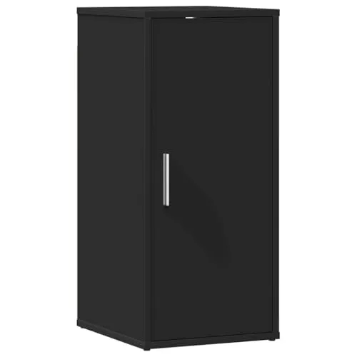 vidaXL Schuhschrank Schwarz 32x35x70 cm - Schuhschrank aus robustem Holzwerkstoff mit 5 Ablagen für optimale Schuhorganisation. Schlichtes Design passt in jeden Wohnraum und schützt Ihre Schuhe vor Staub.