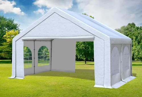 Partyzelt 5x4m Weiß PVC Festzelt Pavillon wasserdicht Profi Modular Event