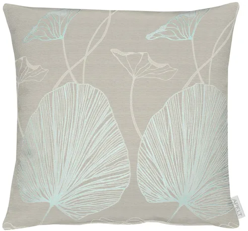 APELT Dekokissen Nora, Kissenhülle mit Füllung - Elegantes Kissen im Zen-Stil mit Seerosen-Motiv aus hochwertigem Jacquardgewebe. Pflegeleicht und schadstoffgeprüft nach OEKO-TEX®, ideal für ein stilvolles Zuhause.