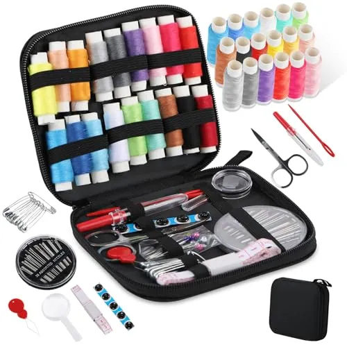 Nähset mit 86 hochwertigen Nähgarn-Zubehörteilen leistungsstarkes Polsterreparaturset geeignet für Reparaturen Handnähen und DIY-Lederhandwerk Ideal für den Haushalt und mehr!